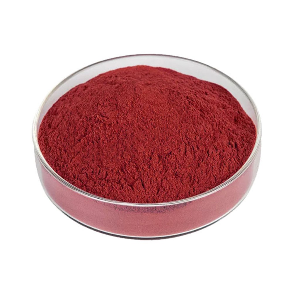 Astaxanthin fine powder macro photography